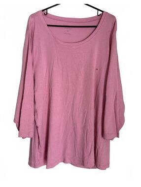 Preswick & Moore NEW Women's Tee Shirt Size 3X Pink Orchid Cotton Minimalist